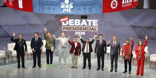 Candidatos presidenciales en la segunda ronda de debates organizados por el JNE.Foto: Hugo Pérez / GEC