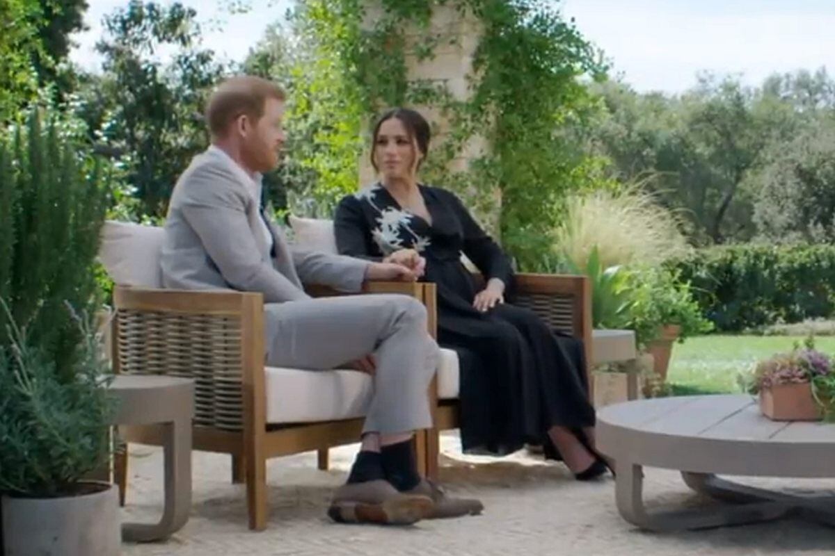 Meghan de Sussex y el príncipe Harry recibieron a Oprah Winfrey en su casa en los Estados Unidos. (Foto: @cbstv / Instagram)