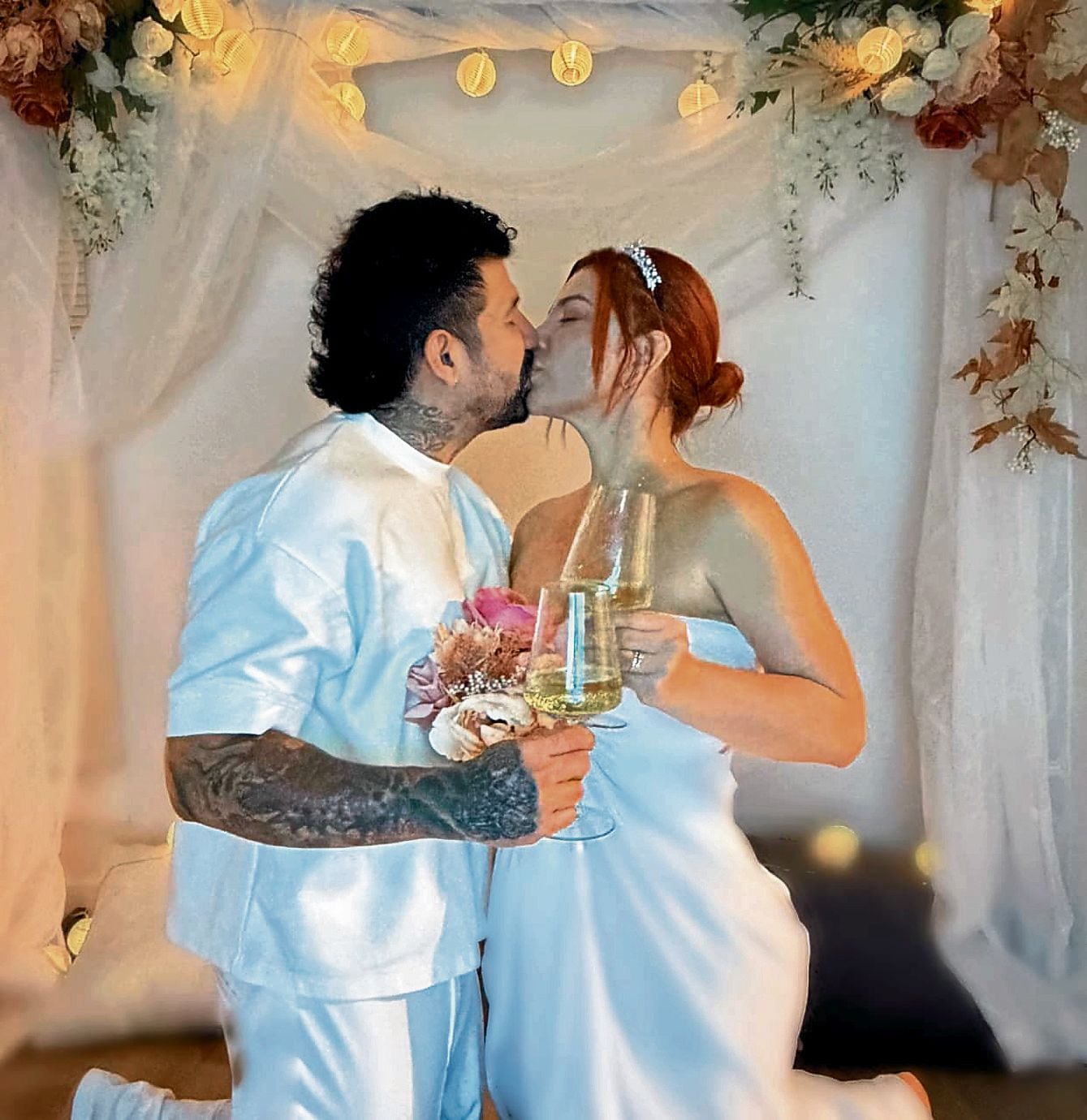 Milena Zárate se casó con su tatuador