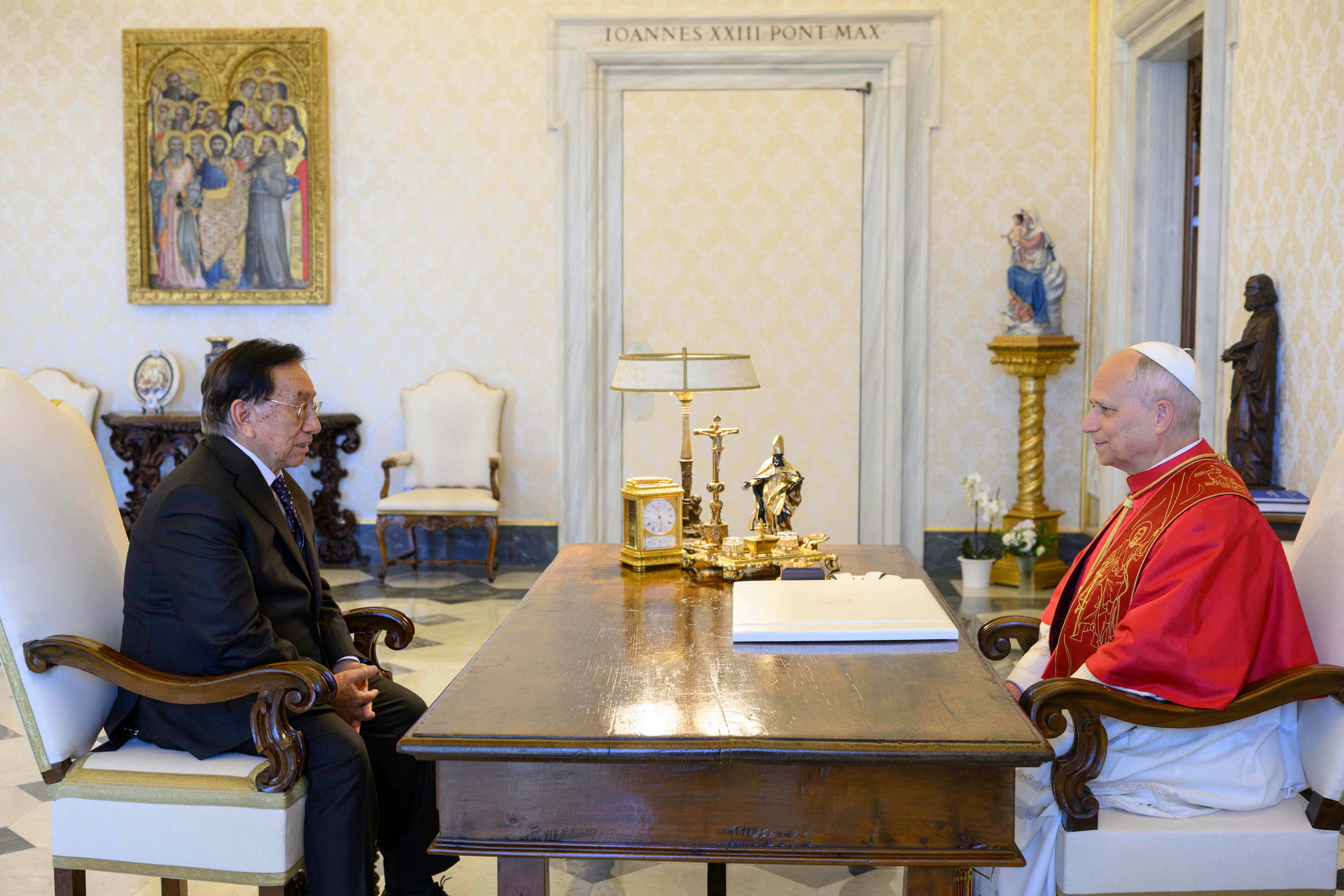 José María Balcázar confirma viaje del papa León XIV al Perú (Foto: AFP/Vaticano)