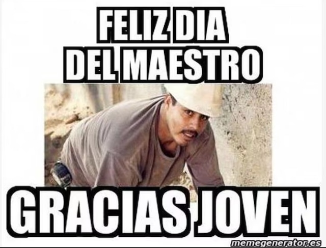 Feliz Día a todos los maestros. (Twitter)