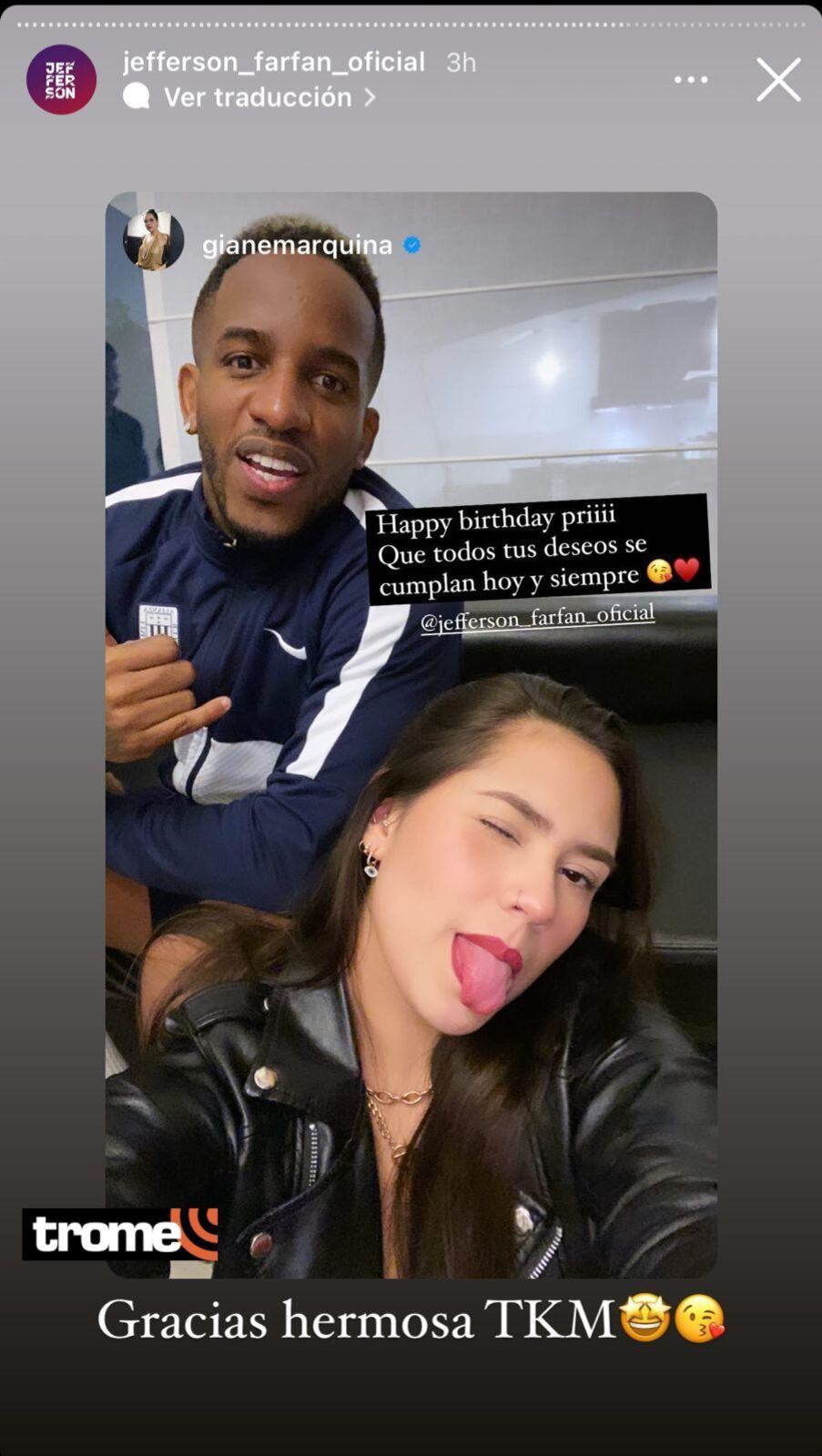 Hijas de Melissa Klug enviaron cariñosos saludos a Jefferson Farfán por su su cumpleaños