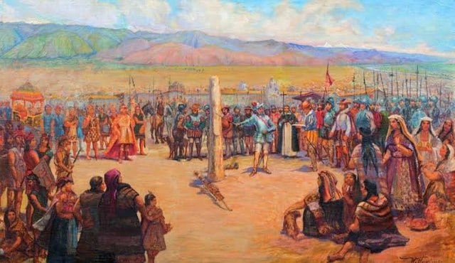 Francisco Pizarro fundó Jauja el 25 de abril de 1534 y la declaró capital de la Gobernación de Nueva Castilla (Virreinato del Perú).