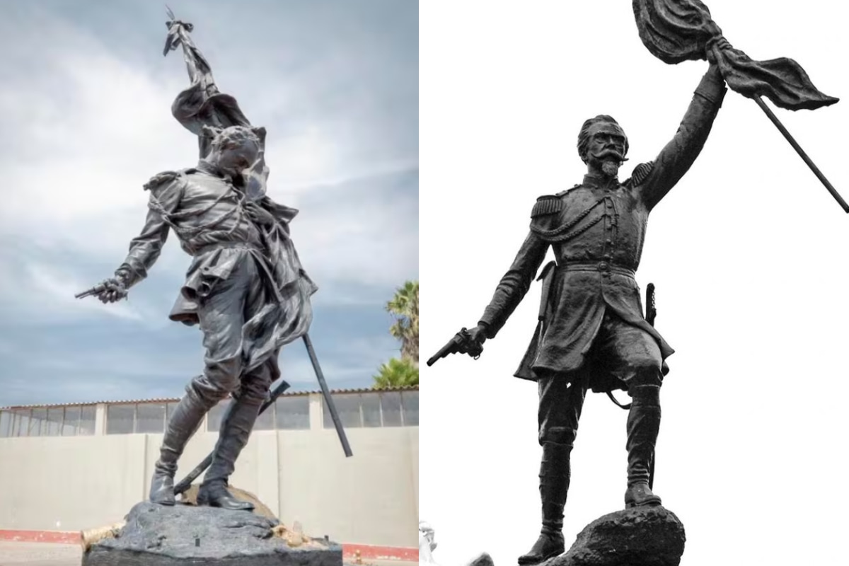 A la izquierda, la obra de Agustín Querol; a la derecha, la actual de Artemio Ocaña. Foto: composición Trome/difusión