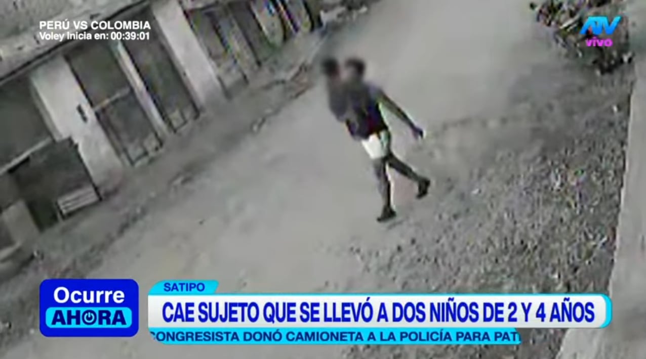 Hombre fue grabado llevándose a dos niños en Satipo.