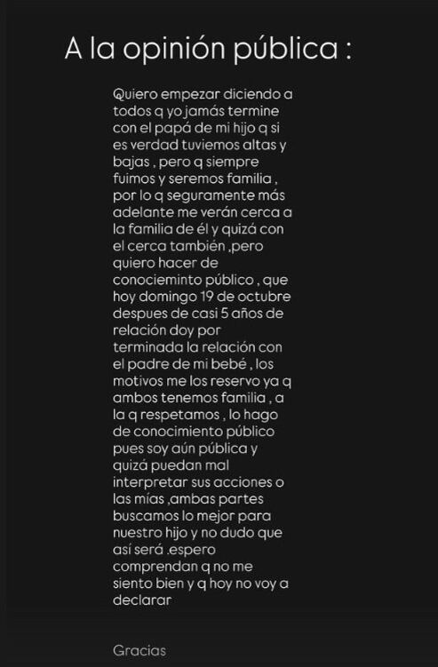 Comunicado de Grace Becerra