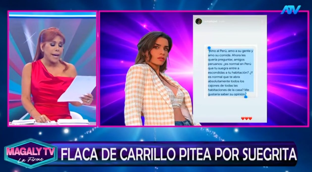 Magaly Medina opina de la madre de Carrillo tras acusación de Suhayla Jad.