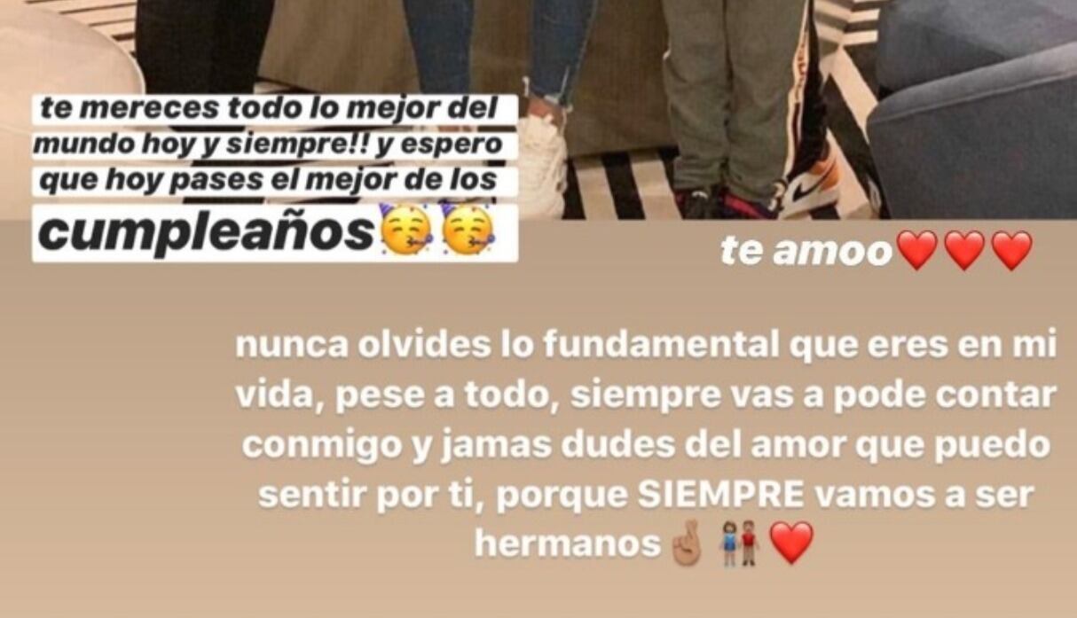 Hija de Jefferson Farfán saluda a su hermano menor en el día de su cumpleaños. (Foto: Captura Instagram)