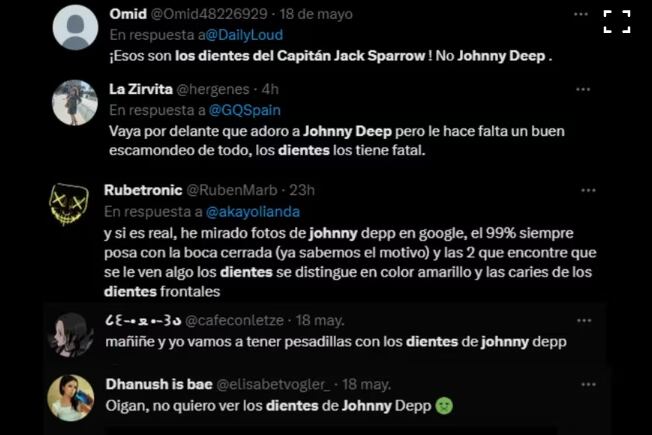 Johnny Depp causó revuelo por el mal estado de su dentadura. Foto: Captura.