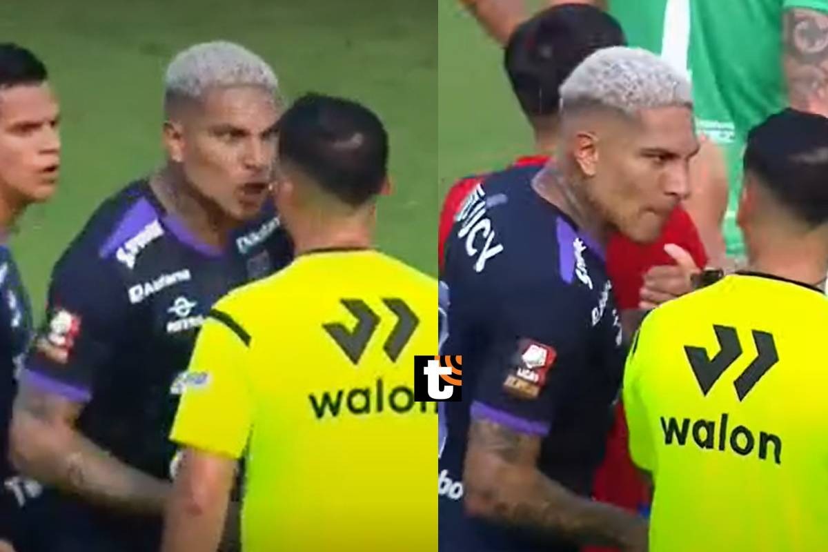 Paolo Guerrero quedó molesto con el arbitraje de Augusto Menéndez en Unión Comercio vs César Vallejo.