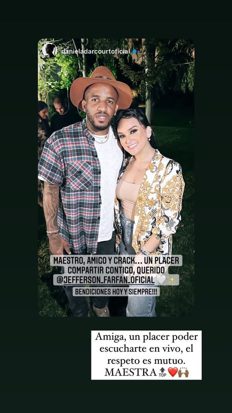 Jefferson Farfán llama ‘maestra’ a Daniela Darcourt