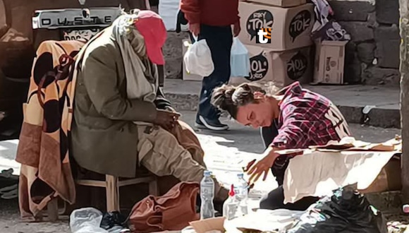 TROME | Violento desalojo de turista británica que vivía debajo de un puente en Cusco