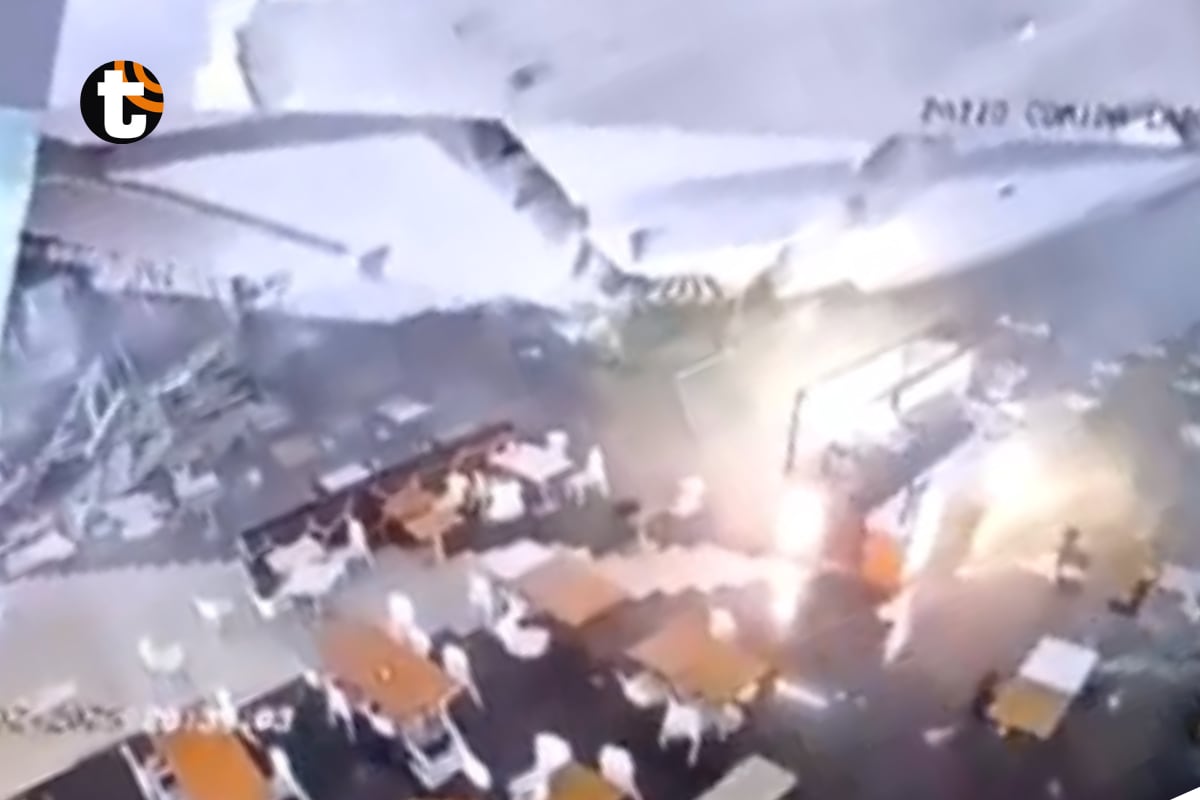 Terribles imágenes captadas por las cámaras de seguridad del Real Plaza de Trujillo.