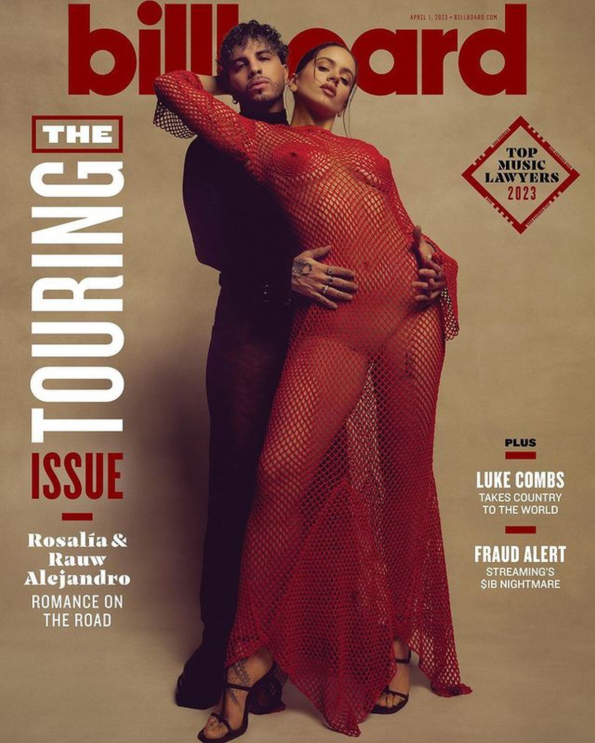 La pareja fue portada de la edición de abril de la revista Billboard (Foto: Rosalía / Instagram)