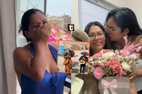 Lis Padilla rompe en llanto al recibir serenata de su novia: “Nuestro primer San Valentín”