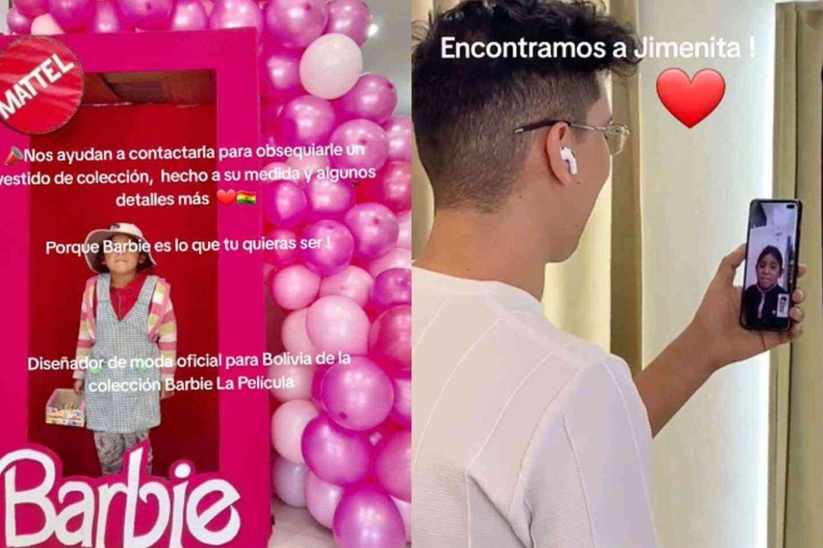 Galo Sánchez pidió ayuda para encontrar a la pequeña 'Barbie boliviana' y regalarle un hermoso vestido para que se sienta una muñeca real. (Foto: @galosanchez.moda / TikTok)