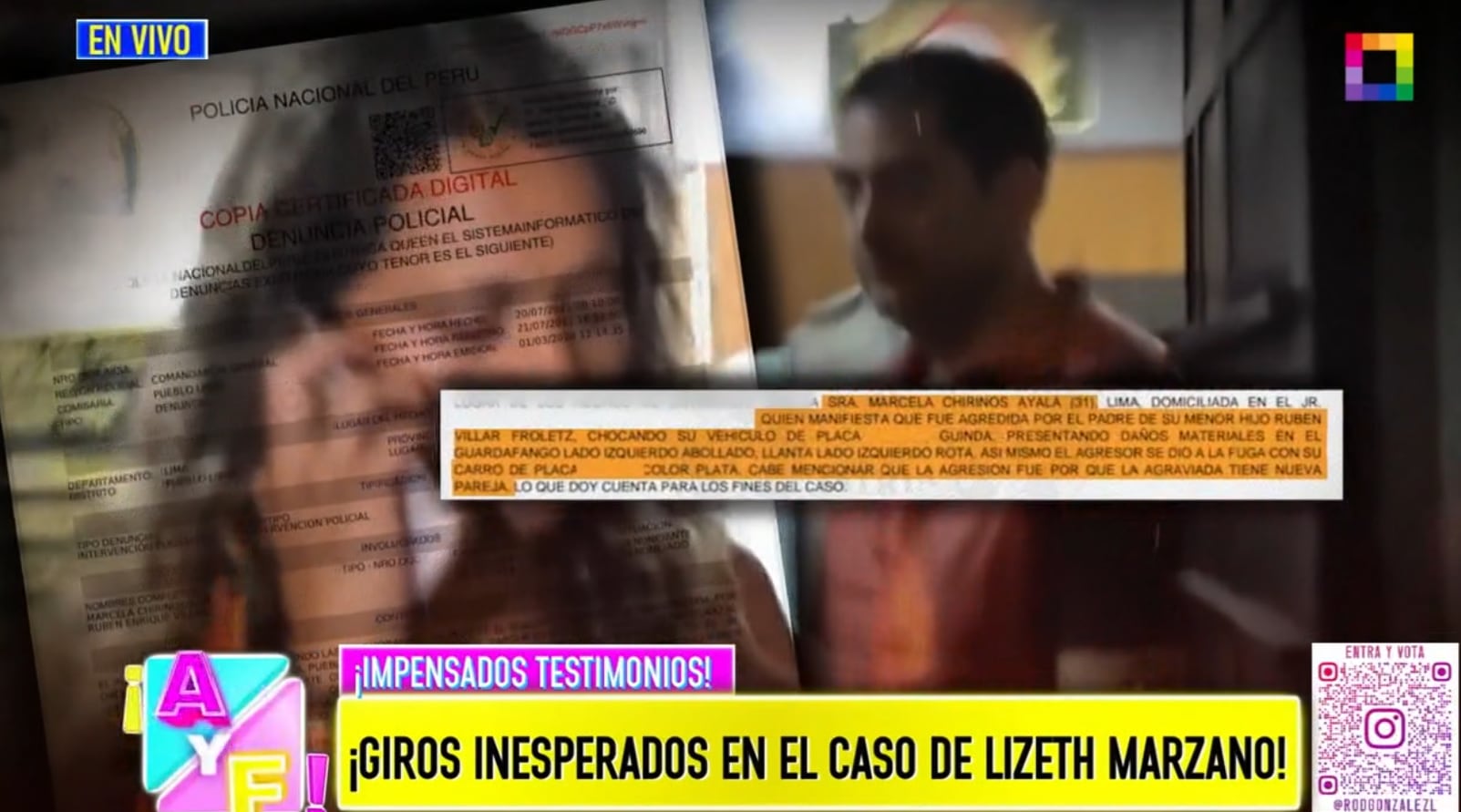 'AYF' revela denuncia que puso madre de Adrián Villar contra Rubén Villar en el 2011.
