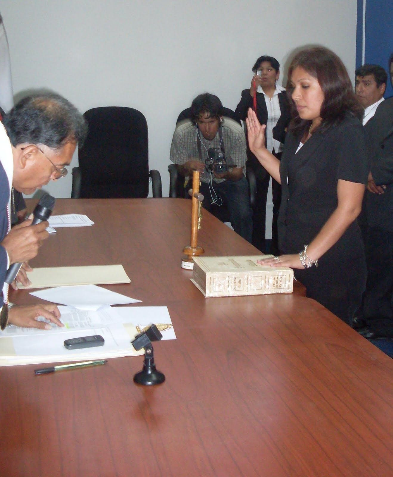 Victoria Lara Ñopo el día de su juramentación como fiscal.