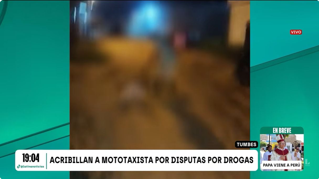 Sicarios grabaron cómo acribillaron a mototaxista, al que remataron en el suelo. Foto: Latina