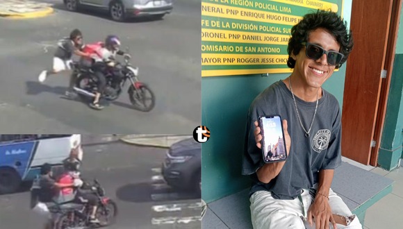 Persigue en plena avenida a sujeto que le robó celular: Cámaras captaron huida, choque y captura