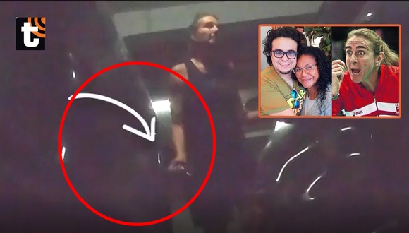 TROME - Natalia Málaga: se filtra video en donde se le ve rayando el auto del hijo de Eva Ayllón con una llave