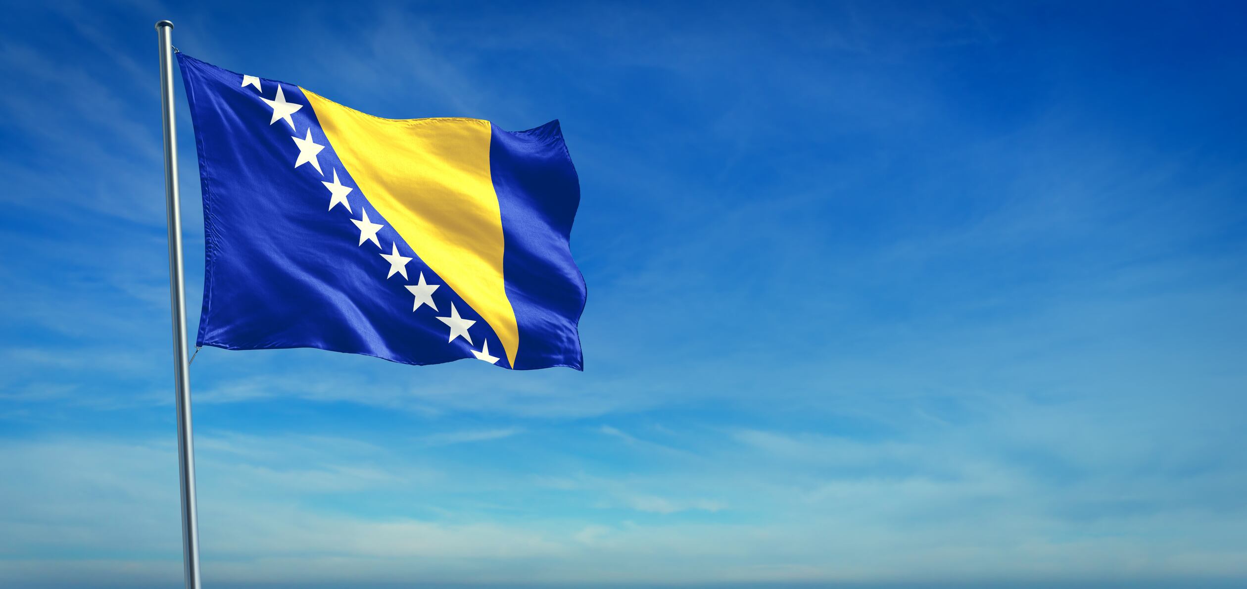 Bandera de Bosnia. Foto: Istock.