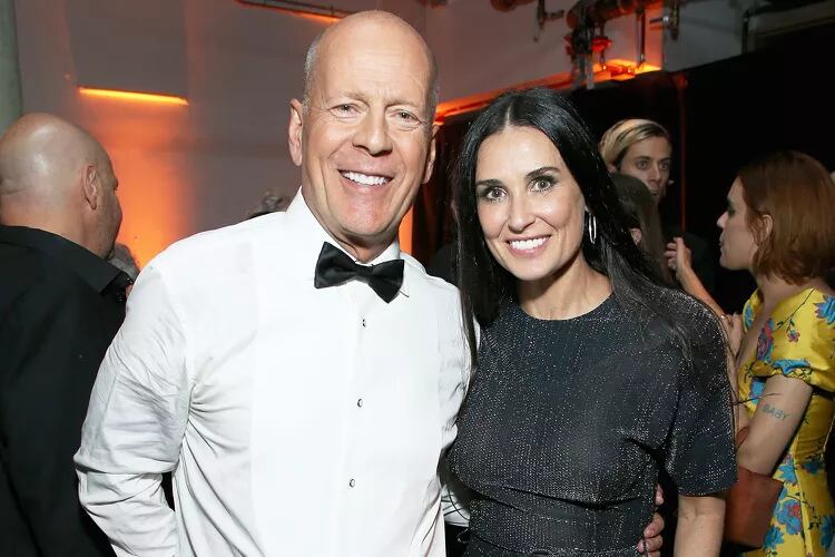 Bruce Willis y su exesposas Demi Moore (Foto: Gettyimages)