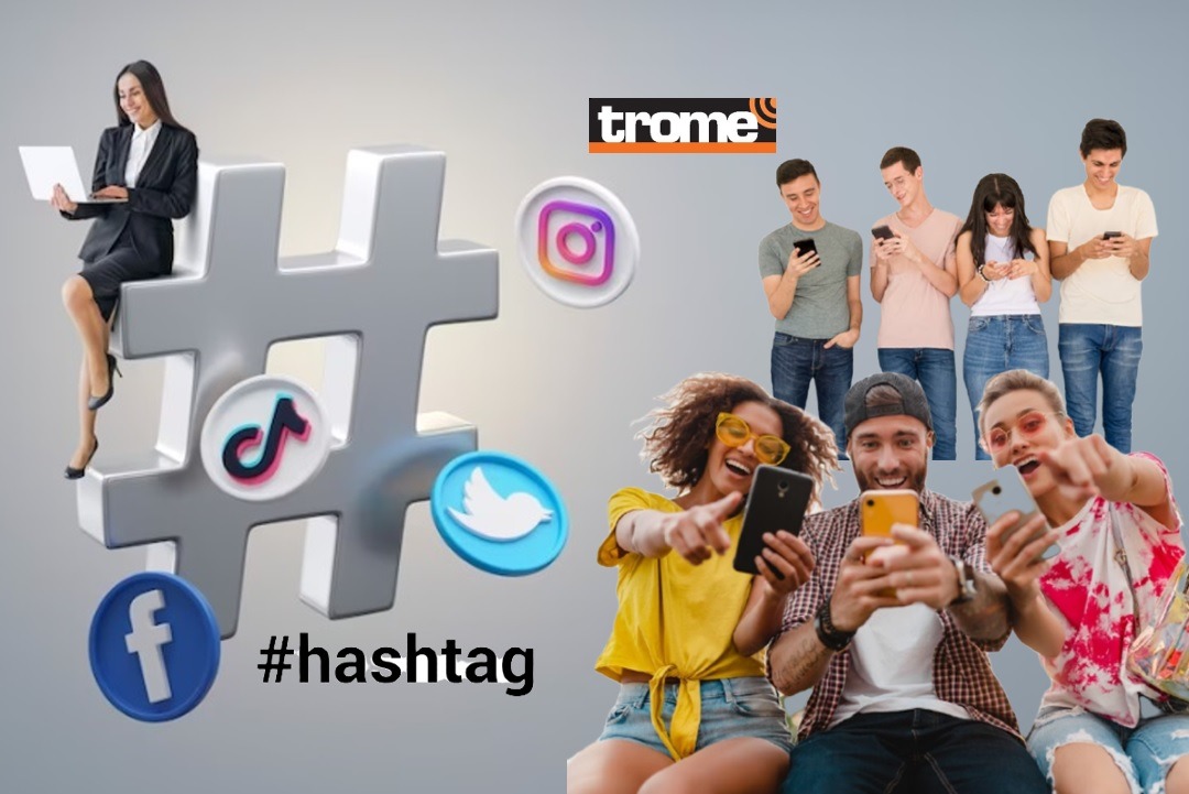 Cada vez más personas usan etiquetas o hashtag, poderosas herramientas digitales para tendencias en las redes sociales e impulso de temas y negocios vía Internet. (Isabel Medina / Compos. Trome).