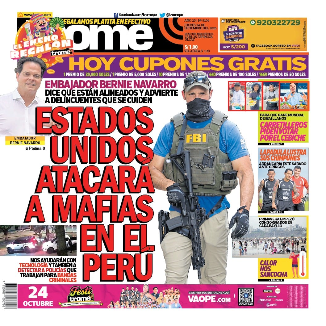 ESTADOS UNIDOS ATACARÁ A MAFIAS EN EL PERÚ