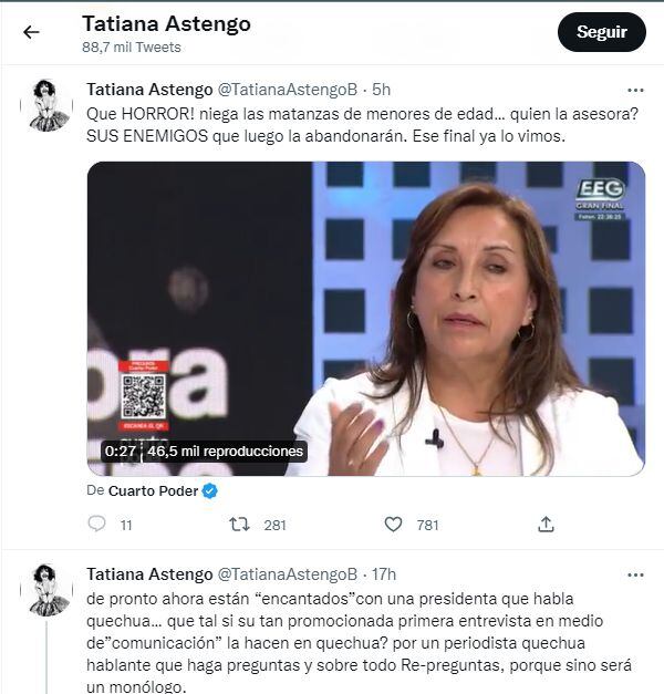 Tuits de Tatiana Astengo