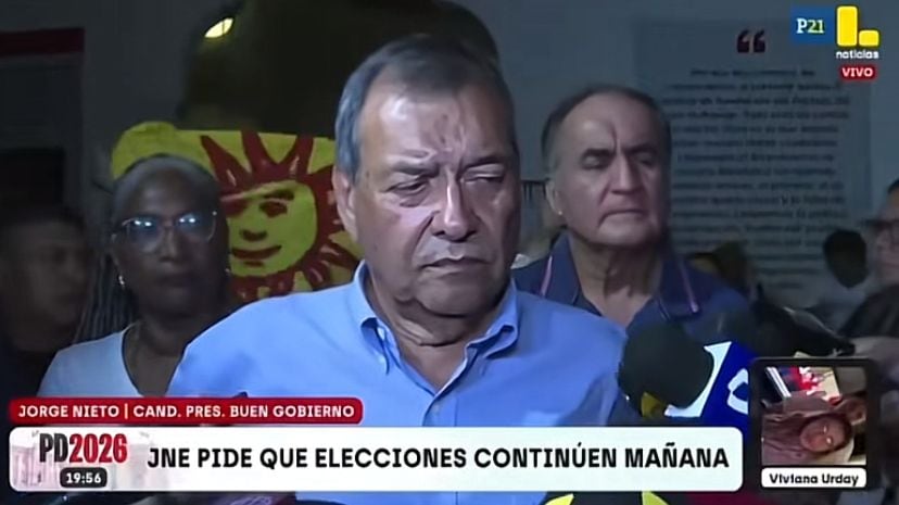Jorge Nieto se pronuncia sobre las elecciones.