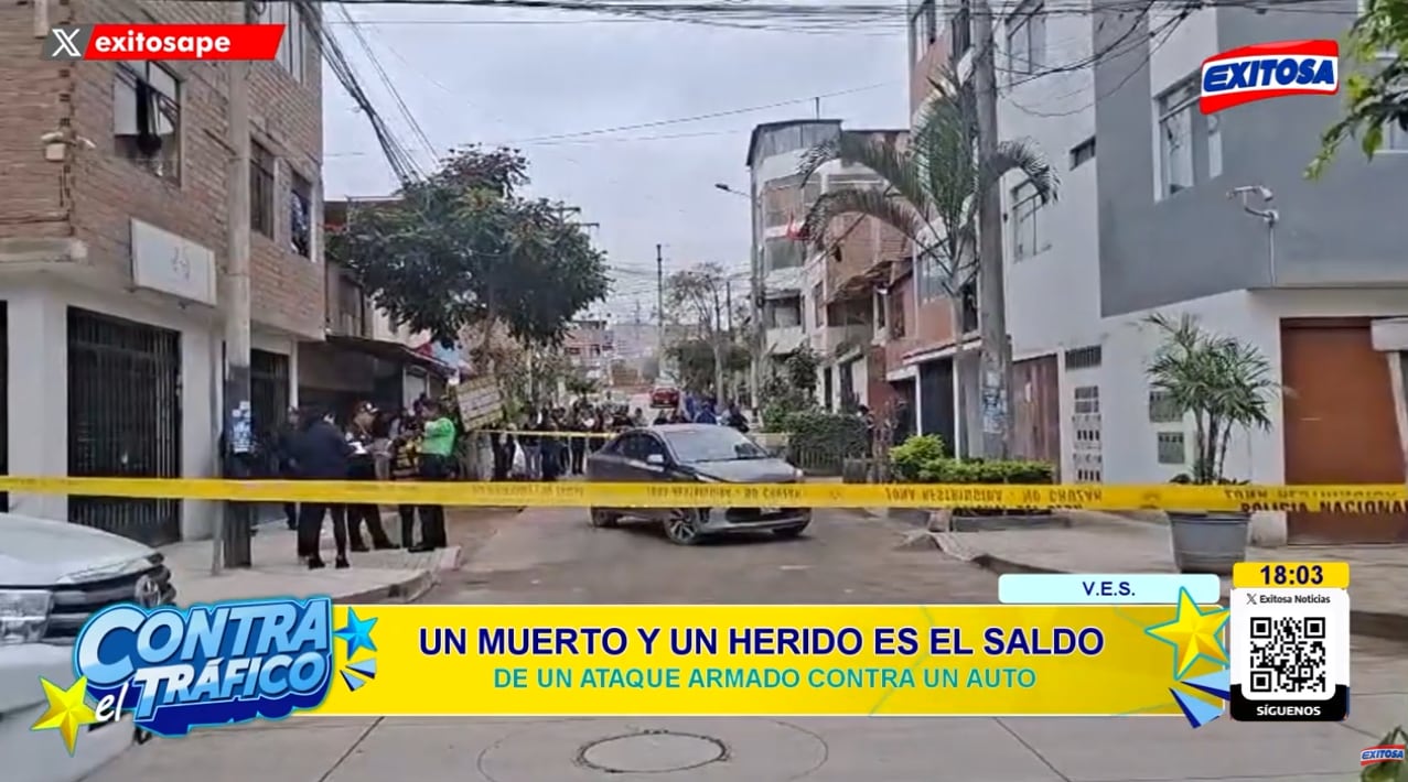 Un muerto y un herido deja ataque armado a auto en Villa El Salvador.