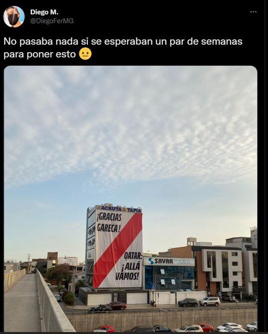 Gigantografía causó revuelo en hinchas de la Selección peruana. Foto: Captura.