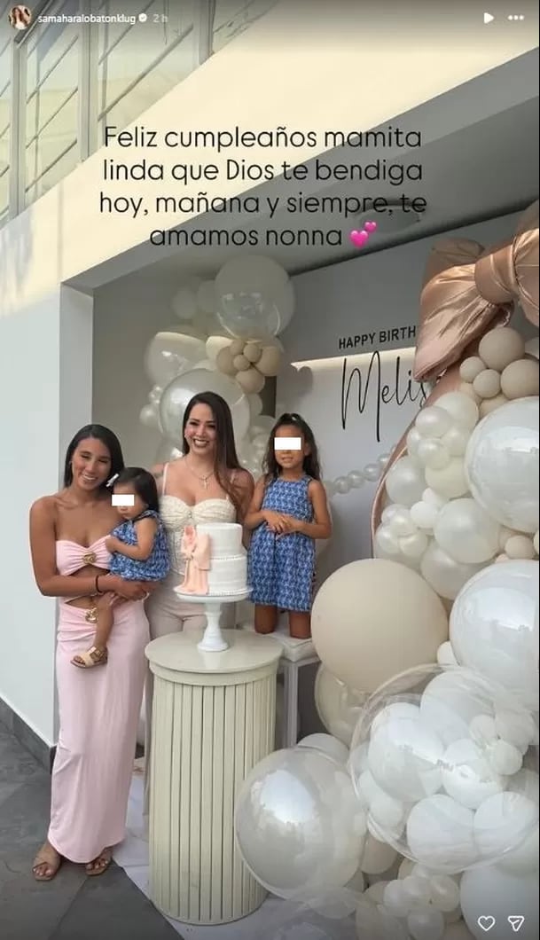 Influencer sí asistió al cumpleaños de su madre Melissa Klug. (Instagram)