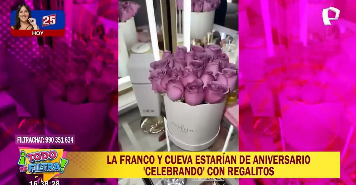 Christian Cueva le habría enviado rosas a Pamela Franco en su primer aniversario.