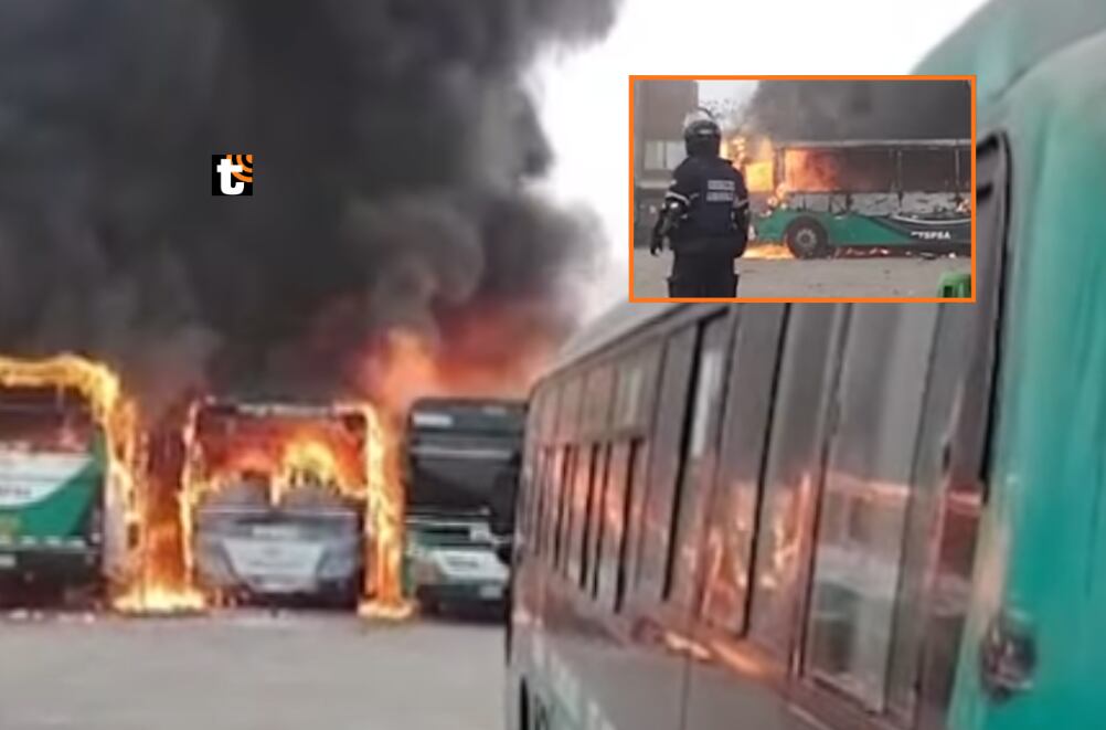Unos cuatro buses se queman en cochera en Carabayllo.
