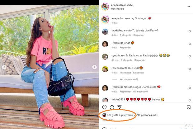 Ana Paula Consorte se tatuó nombre de Paolo Guerrero en el cuello