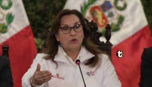 Dina Boluarte volvió a responder a la prensa después de 95 días: “Nos quedamos hasta el 28 de julio de 2026 y un saludo a mi wayki”