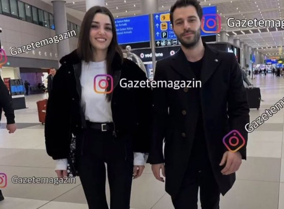 La pareja fue captada a su llegada a Estambul (Foto: Gazete Magazin / Instagram)
