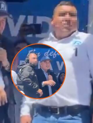 ¡En Apurímac! Rafael López Aliaga es atacado a ‘huevazos’ por opositores en mitin en Talavera