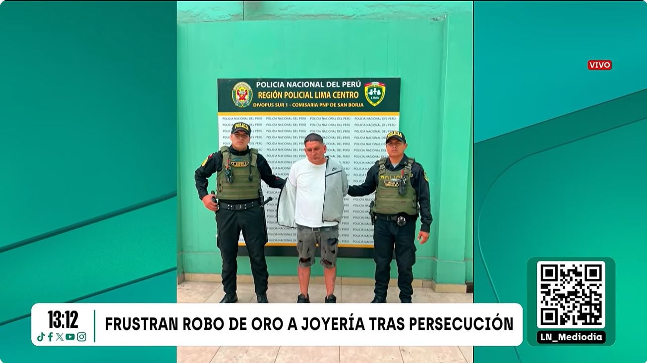 Uno de los delincuentes cayó tras abandonar el botín y una intensa persecución. Foto: Latina