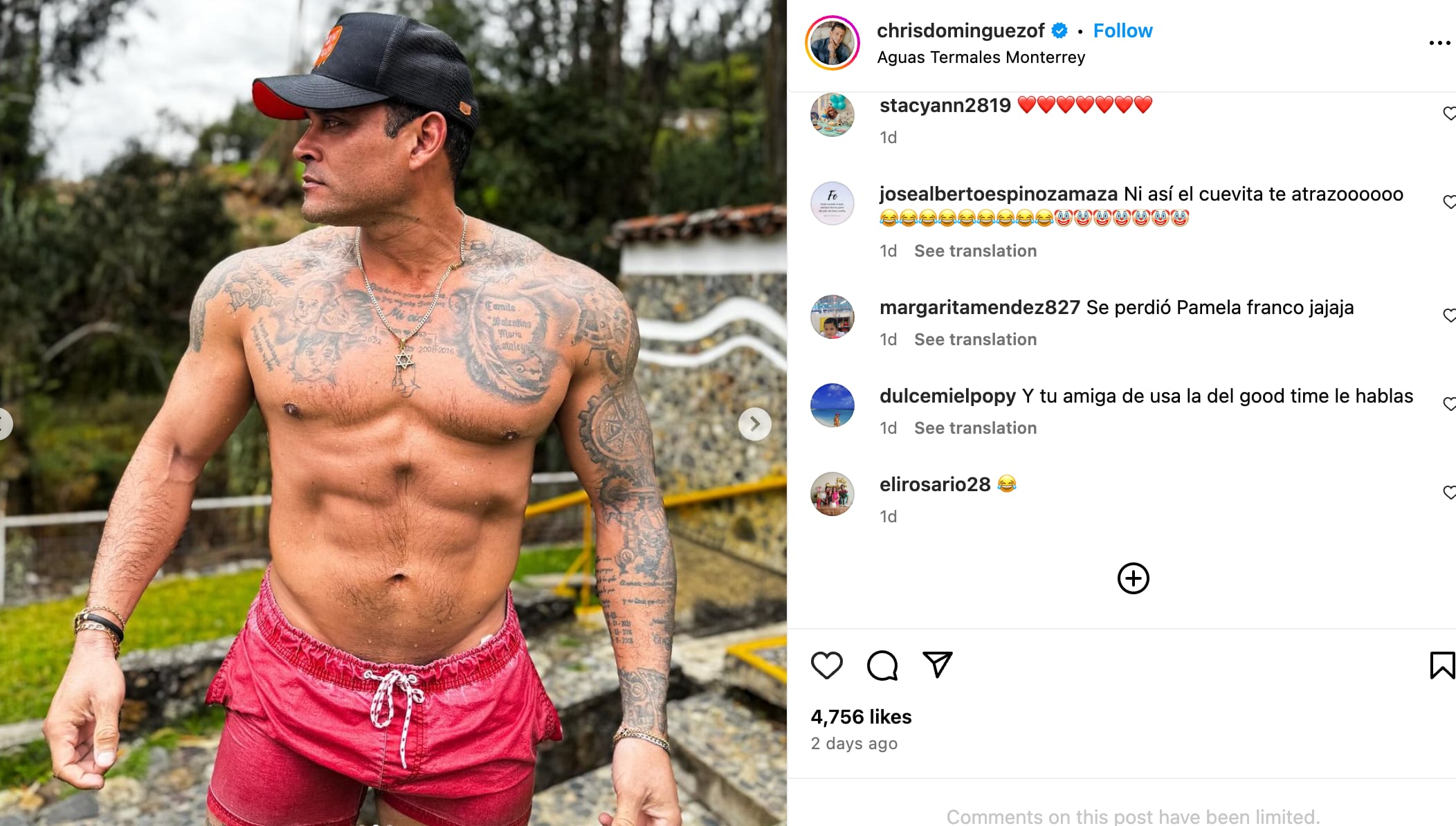 Christian Domínguez presume su cuerpo en redes