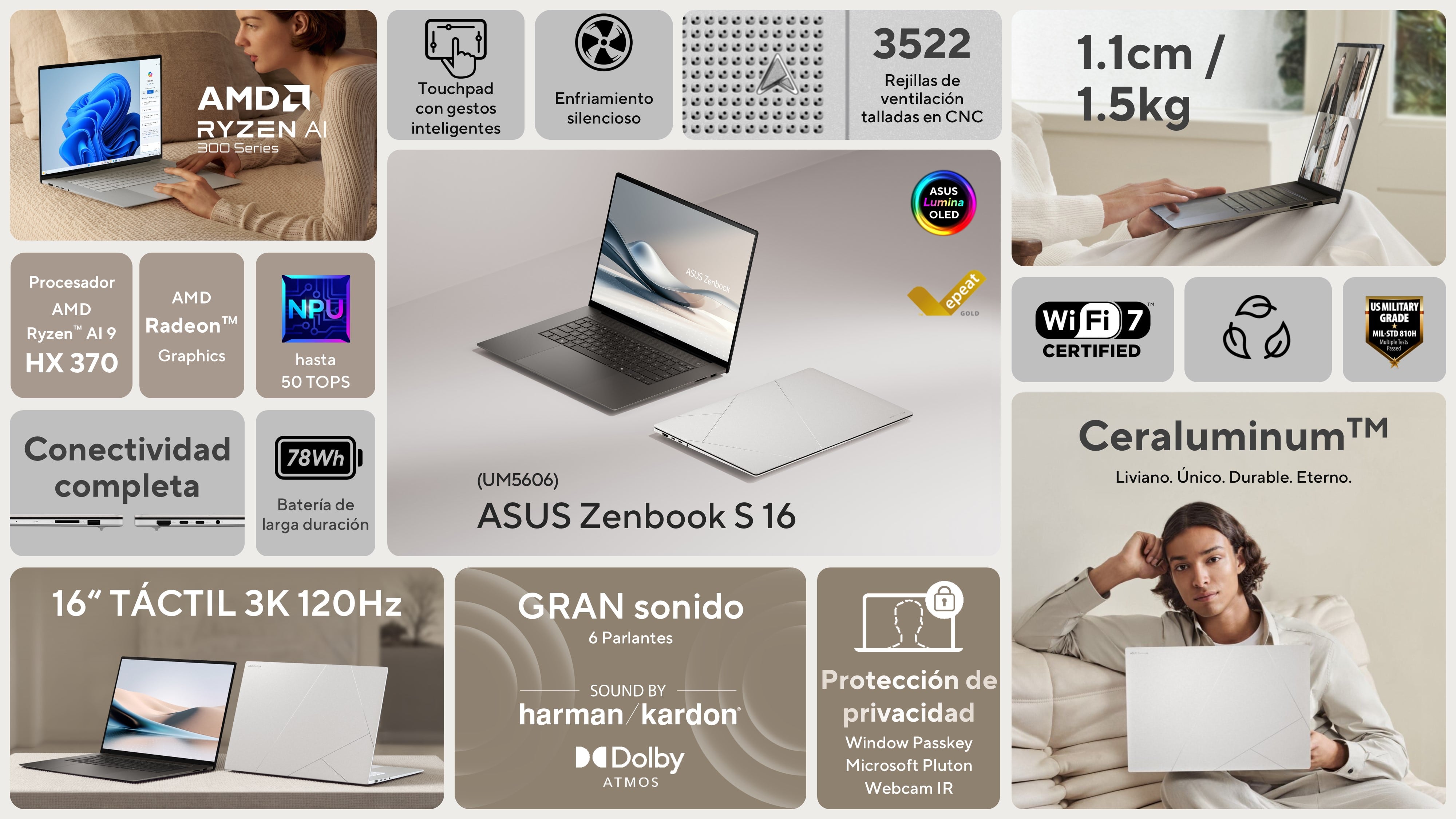 ASUS Zenbook S 16 - características de la nueva laptop (Foto: Difusión)