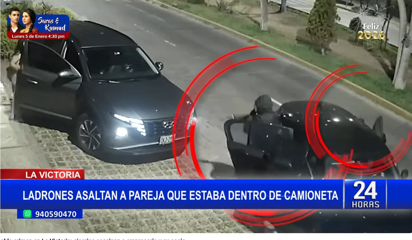 Tres encapuchados interceptaron a pareja que estaba dentro de su camioneta en La Victoria.