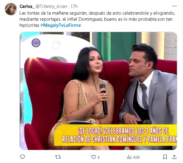 No pararás de reir con los memes de las declaraciones de Pamela López sobre lo que le contó Christian Domínguez en MagalyTv. (Twitter)
