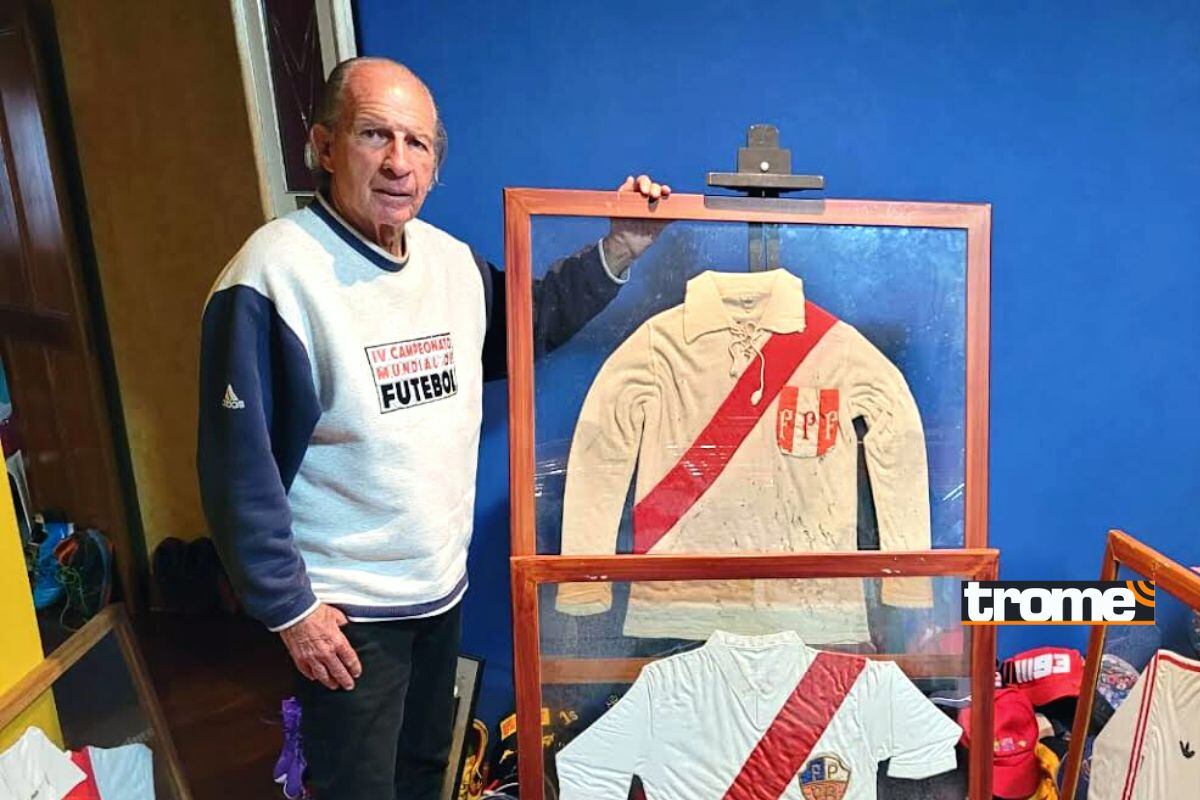 Jorge Arriola tiene una exclusiva colección de camisetas de Perú (Foto: GEC)