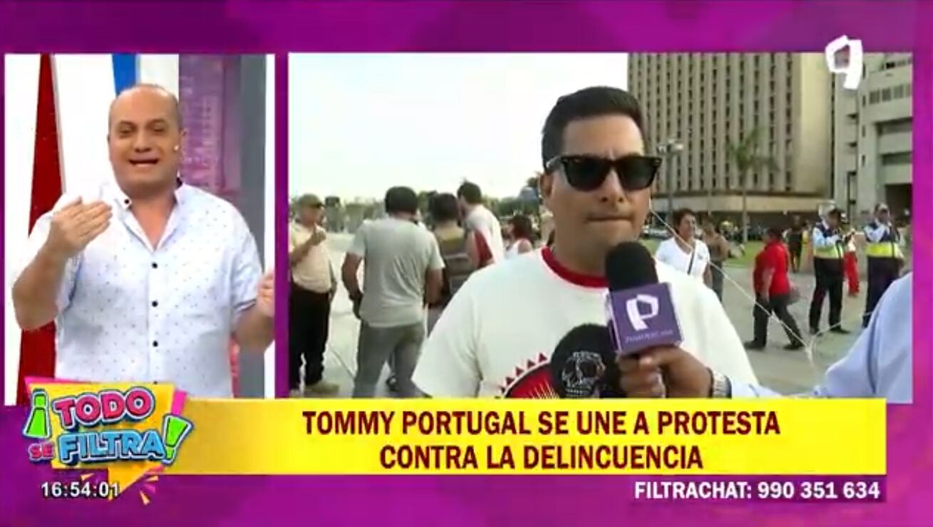 Tommy Portugal en la 'Marcha por la paz'.