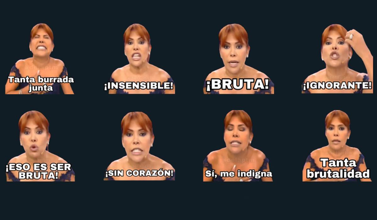 Así lucen los stickers de WhatsApp de Magaly Medina que causan sensación. (Foto: Oeptm)