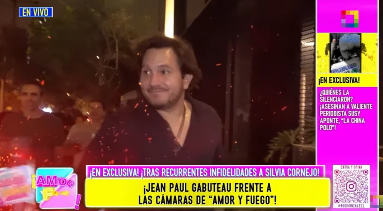 Jean Paul Gabuteau abordado por AYF para preguntarle por su ampay con Analía Jiménez.