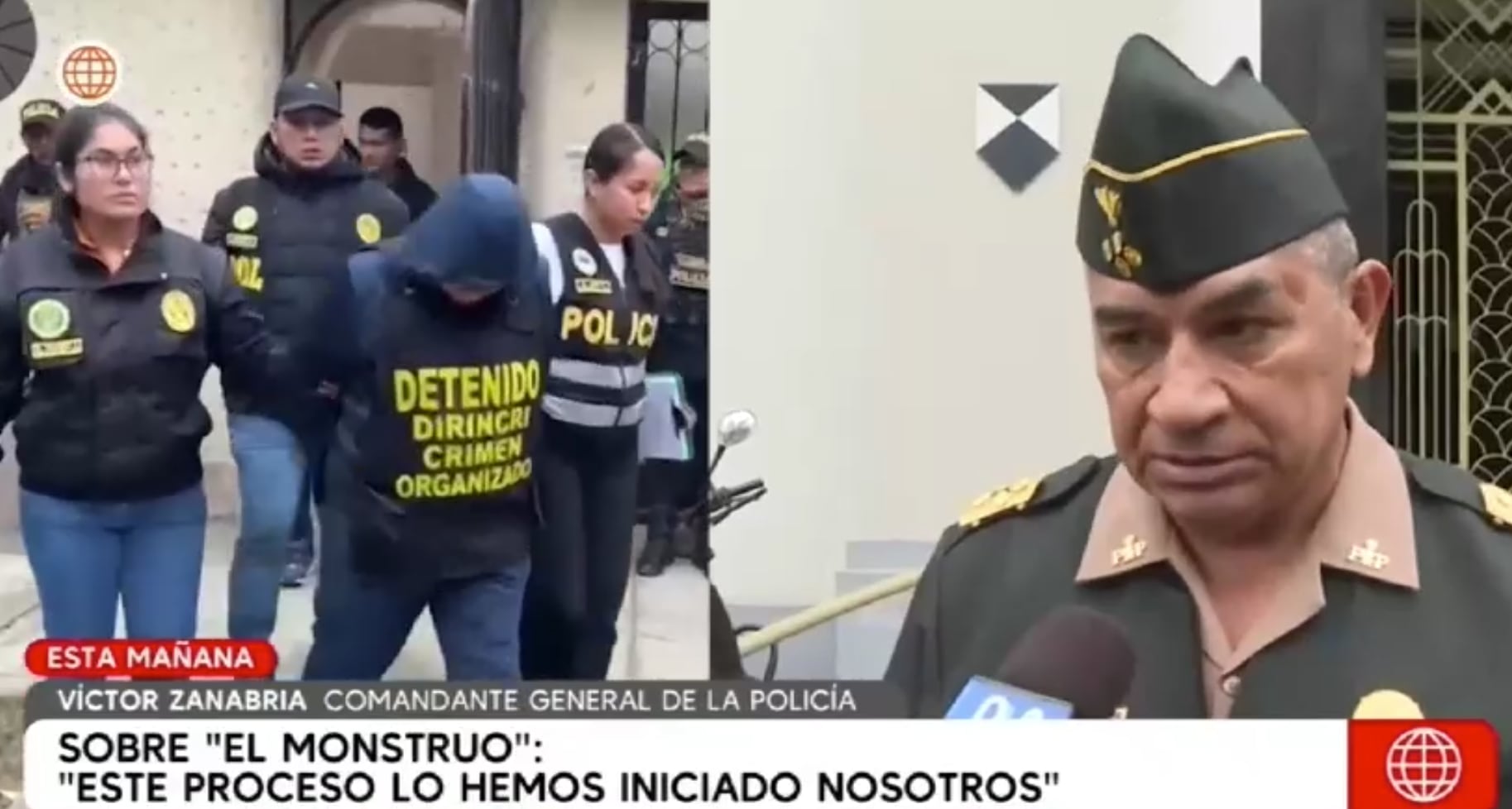 El comandante general de la Policía comentó sobre Erick Moreno, alias El Monstruo.
